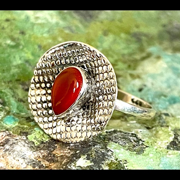 Jewelry - 🌟Carnelian Sterling Silver Ring